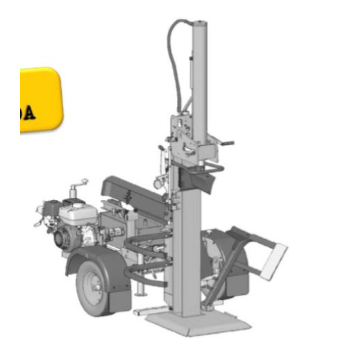 VSD 43/17 TRN Vertical log splitter approved for road trailing