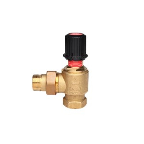 003L6013 AVDO 25 Corner, Inlet female DN25, Outlet male (with union) DN25, 0.05-0.5 bar By Pass Valve