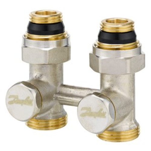 003L0220 RLV-KS DN15 Compact return valve, ½" Radiator connection, Straight