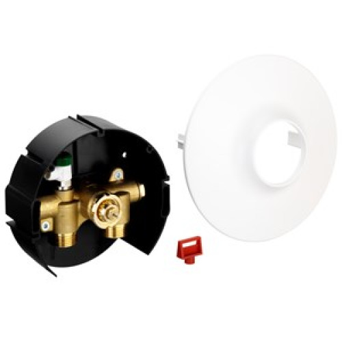 003L1015 FHV-R FHV-R set: Wall junction box, Return water limiting valve with venting, Drain cock, Round faceplate