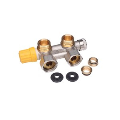 013G4743 VHS DN15 Thermostatic compact return valve, ¾" Radiator connection, Corner