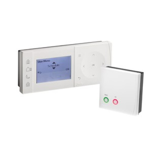 087N7854 TPOne- RF+RX1-S Programmable wireless room thermostat with LCD display, Flexible daily and weekly programming. 5-35°C Adjustment range. battery powered