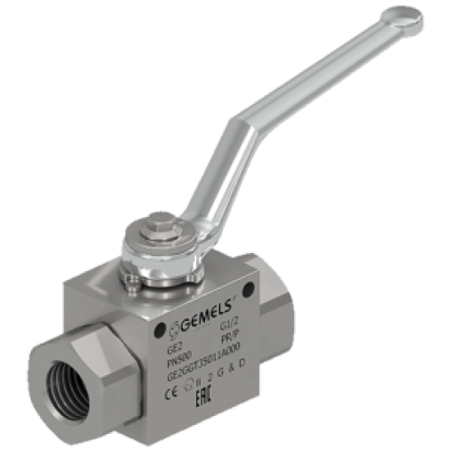 GE2DDS640**A000 M 36X2 DN25 TWO WAY BALL VALVE WITH PIPE CONNECTION Steel