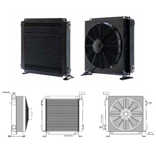 HFTS10 (2010K) 12/24 VDC AIR/OIL COOLER WITH ELECTRIC MOTOR