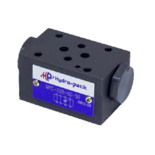 MPC-02B-50-50-B NG6 (CETOP 3) Flow/Pressure: 60/315 B port Modular Pilot Operated Check Valve MPC-02B-50-50-B NG6 (CETOP 3) Flow/Pressure: 60/315 B port Modular Pilot Operated Check Valve