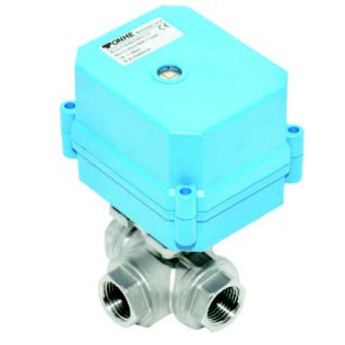A100-T25-S3-CR401-C 3 WAY 304 STAINLESS BALL VALVE 1'' 10 bar 2°C/90°C IP67