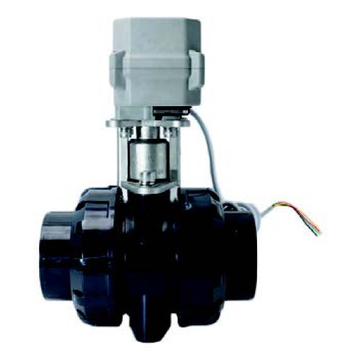 A150-M40-P2-B PROPORTIONAL CONTROLLED UPVC BODY ELECTRIC MOTORIZED VALVE 1-1/2'' 10 Bar 2°C/90°C IP67