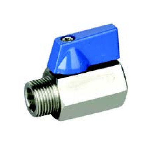 BV9-NWLW-38 STAINLESS MINI BALL VALVE MALE-FEMALE 3/8'' 