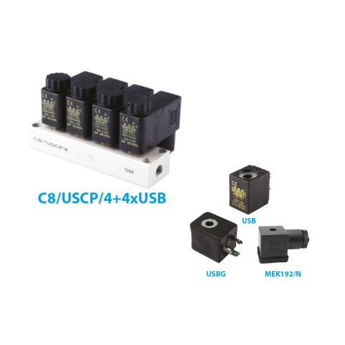 C8/USCP/6  1/8" - 3/2 6'lı Manifold