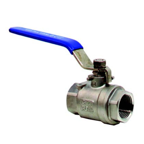 FC2Q-DN20 304 STAINLESS 2 PIECE LOCKED HANDLE BALL VALVE 3/4'' 
