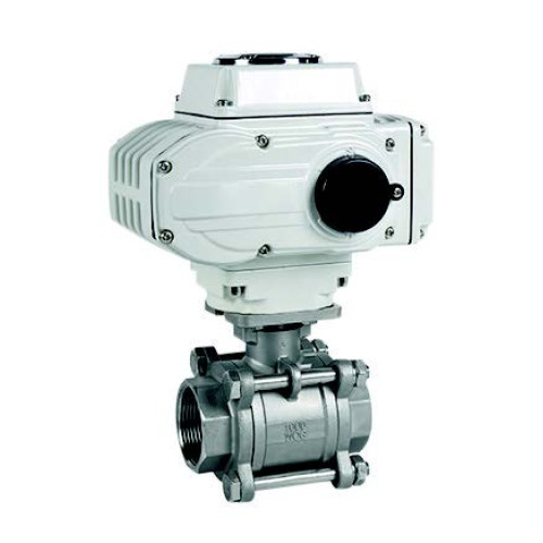 HK3PEAKV-DN20 3 PIECE STAINLESS BALL VALVE WITH ELECTRIC ACTUATOR 3/4'' A500 12-24 VDC