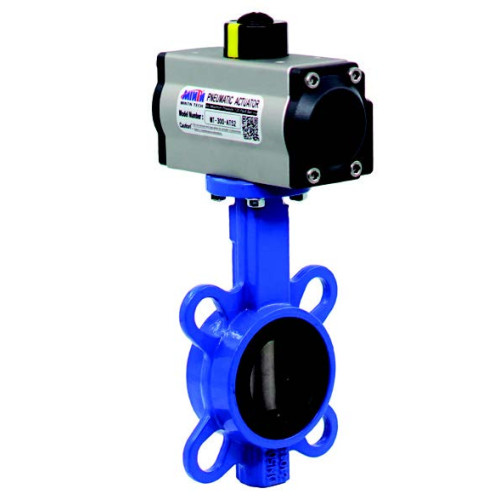 HKKVTDN250 SINGLE ACTING PNEUMATIC ACTUATOR WAFER TYPE BUTTERFLY VALVE 10'' 145 mm-22 mm