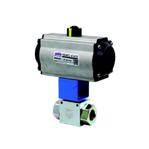 HKZAHKV-25 DOUBLE ACTING PNEUMATIC ACTUATOR HYDRAULIC BALL VALVE 1'' 420 Bar