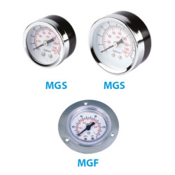 MGF-40 Ø 40 - 10 bar, Rear Outlet Flange Manometer 1/8''