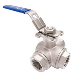 Q11F3T16PDN32 STAINLESS STEEL 3 WAY BALL VALVE 1 1/4'' F04/F05-11mm