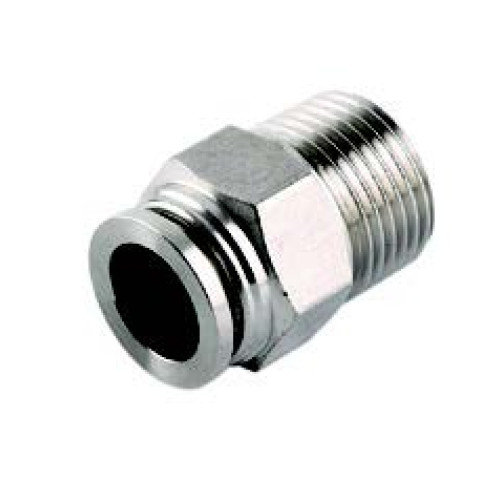 SPC10-G02 1/4-10 316L STAINLESS STRAIGHT UNION 1/4-10 