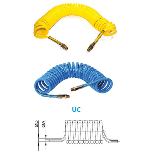 UC0604-5 POLYURETHANE FITTINGED SPIRAL HOSE  