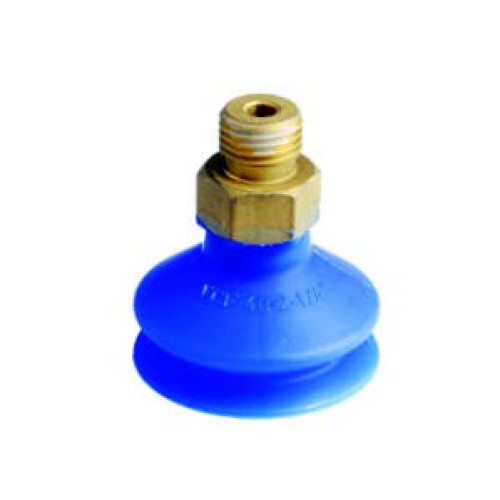 VCF-40-2-1/4" SI DOUBLE BELLOWS FITTING SILICONE SUCTION CUP  