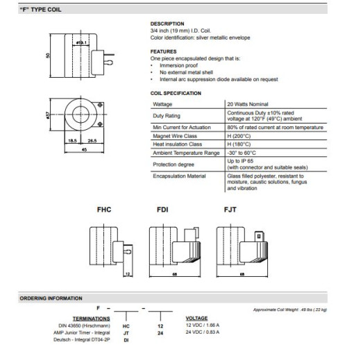 F STANDARD Coil