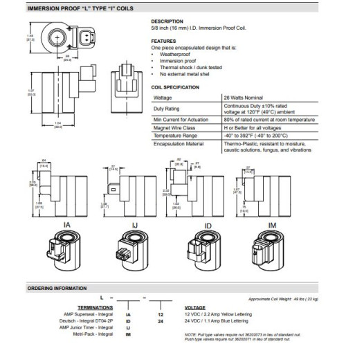 LI IMMERSION PROOF Coil