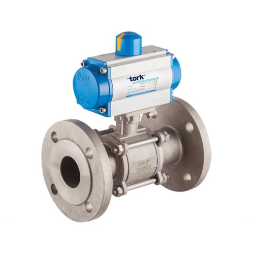 PAV 905F.50 SR DN50 PN16 Stainless Steel Single Acting Pneumatic Actuated Ball Valve