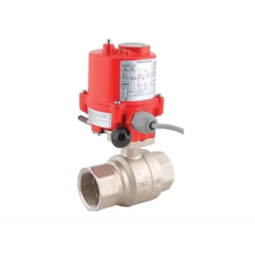 EAV 901.32 DC 1 1/4" Electric Actuated 2 Way Threaded Brass Ball Valve 24V DC EAV 901.32 DC 1 1/4" Electric Actuated 2 Way Threaded Brass Ball Valve 24V DC