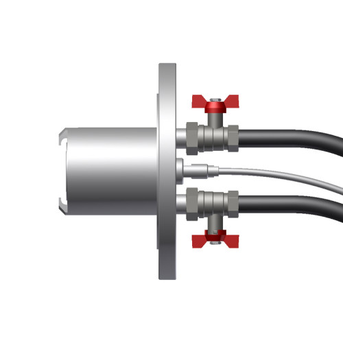S-TK-P  Flanged seals with extended diaphragmand direct diaphragm and cleaning system