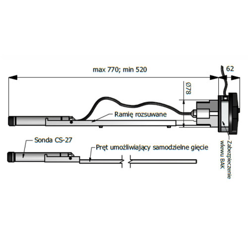 CS-27/W; CS-27/BAK  Hydrostatic fuel level probe for installation on the fuel filler
