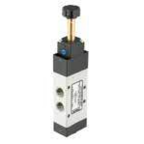 E 52 W1SM14 1/4˝ - 5/2˝ Spring Return Single Coil 5/2 Way Panel and Plate Mounting Pneumatic Directional Valve E 52 W1SM14 1/4˝ - 5/2˝ Spring Return Single Coil 5/2 Way Panel and Plate Mounting Pneumatic Directional Valve