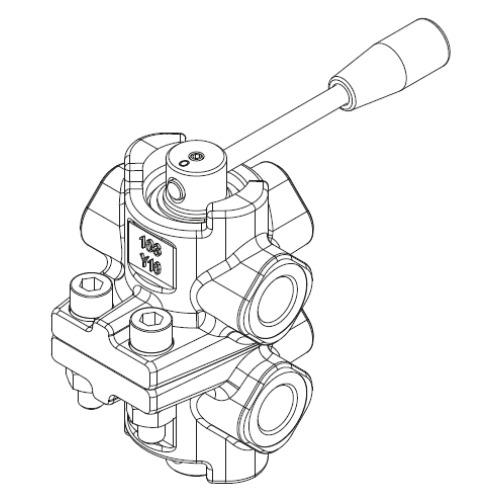 DH5/6B 3/8" SIX WAY BALL VALVE