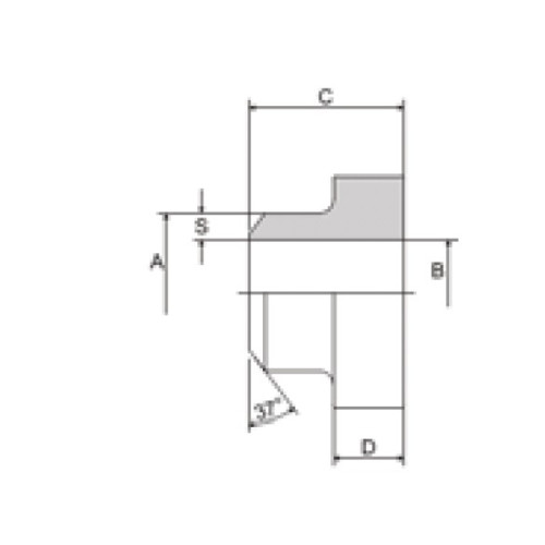 C108-ST-FF 2" 3000 PSI SERIES WELDED FLAT FLANGE WITHOUT O-RING - BUT WELD TYPE
